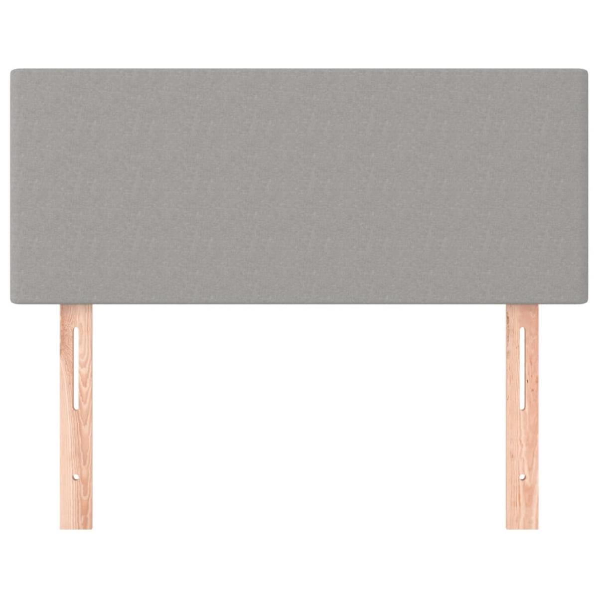 Cabecero de tela gris claro 100x5x78/88 cm