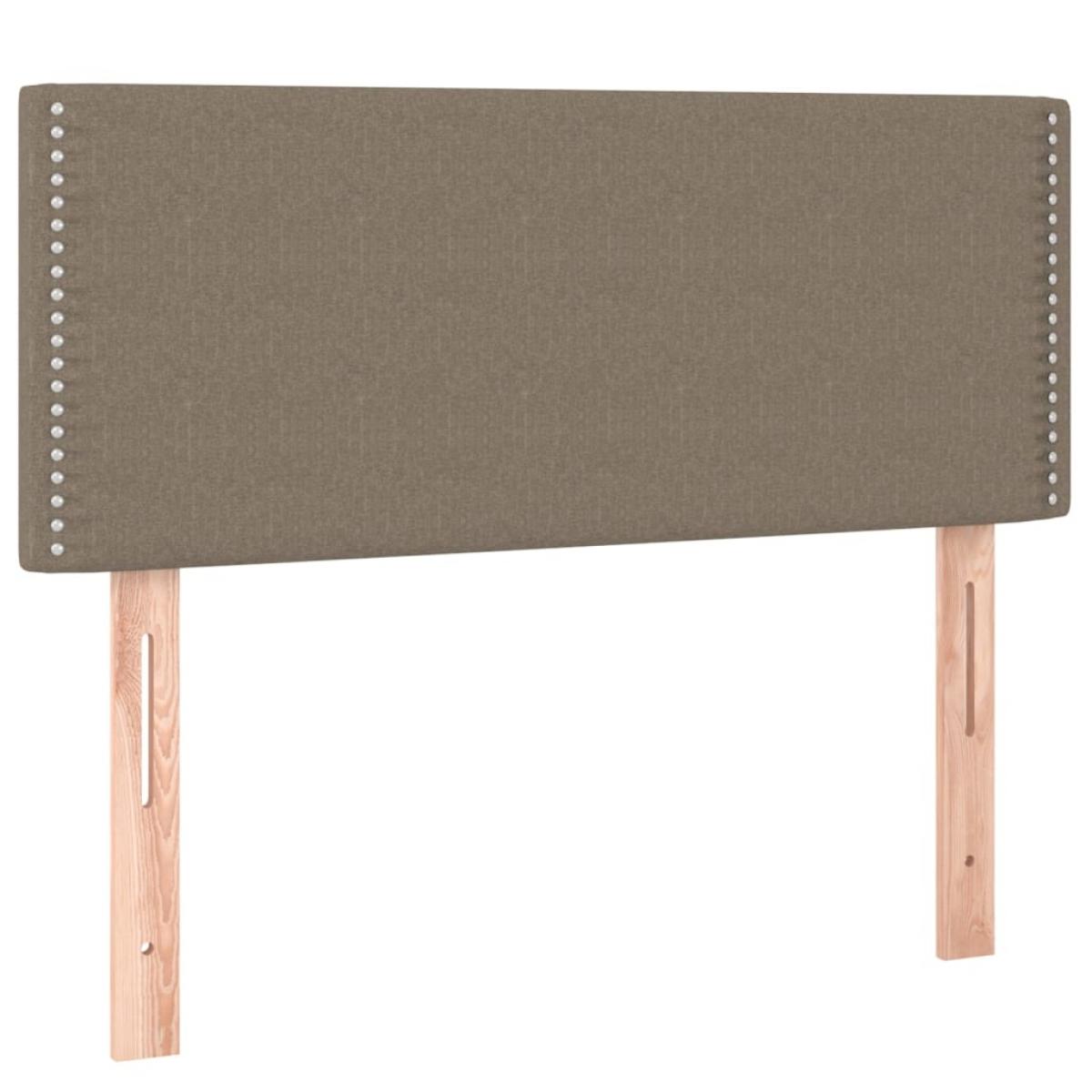 Cabecero de tela gris taupe 90x5x78/88 cm
