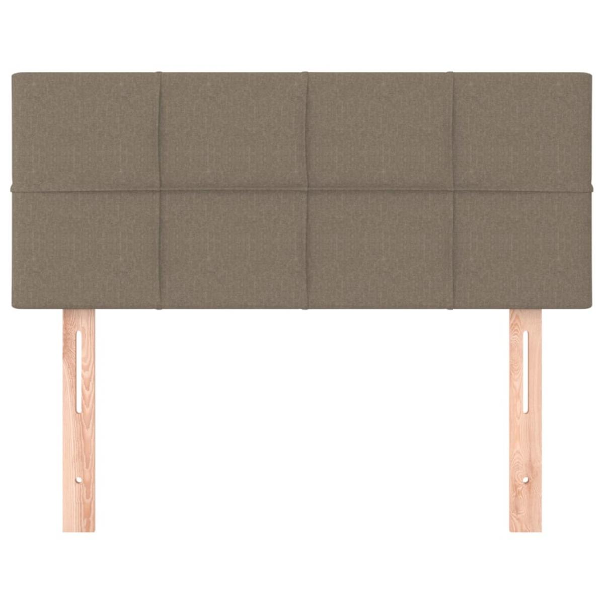 Cabecero de tela gris taupe 80x5x78/88 cm