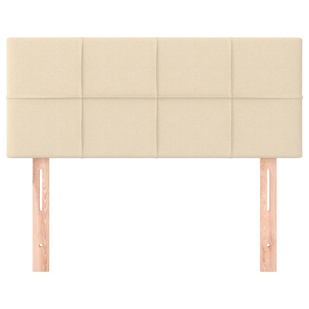 Cabecero de tela color crema 90x5x78/88 cm