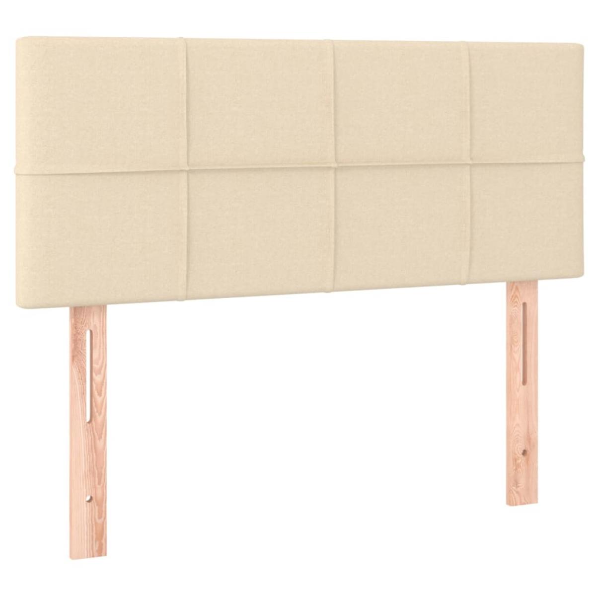 Cabecero de tela color crema 100x5x78/88 cm