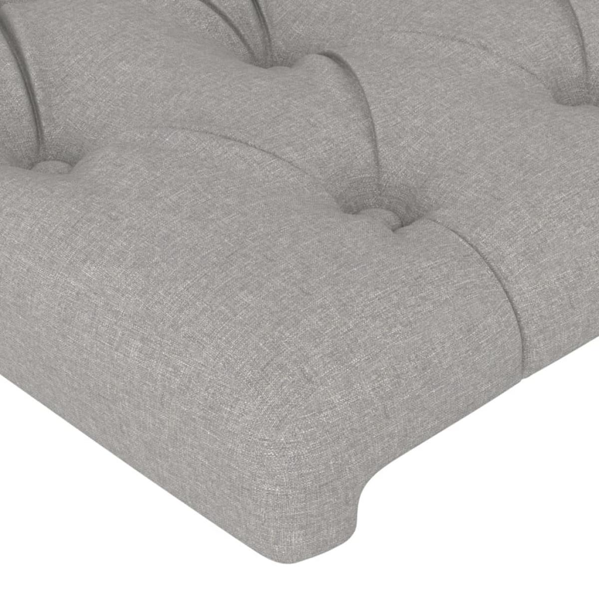 Cabecero de tela gris claro 90x7x78/88 cm