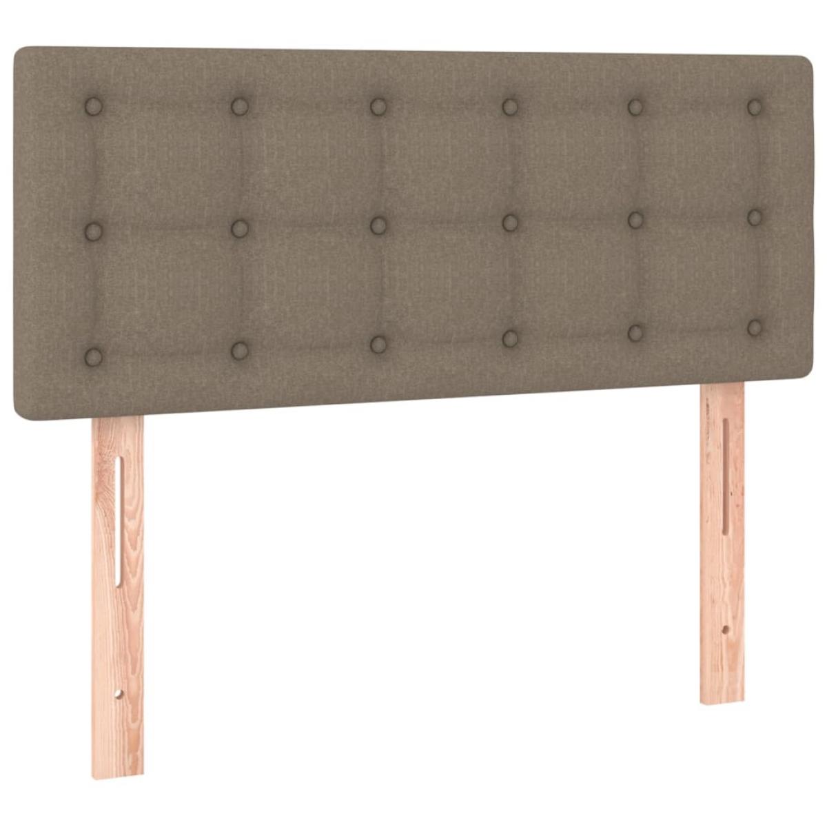 Cabecero de tela gris taupe 80x5x78/88 cm