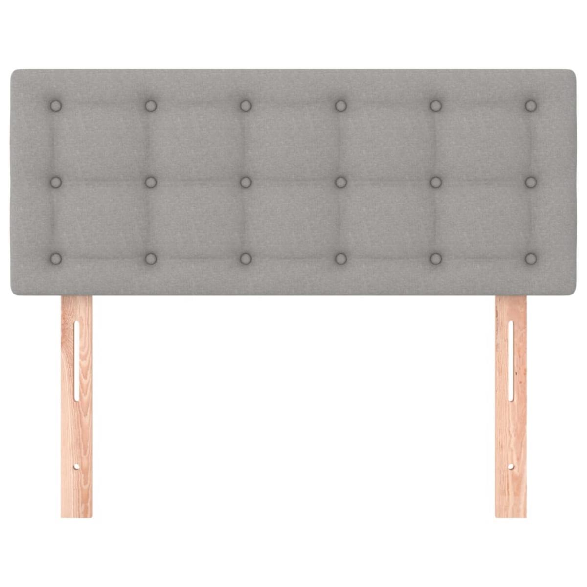 Cabecero de tela gris claro 90x5x78/88 cm