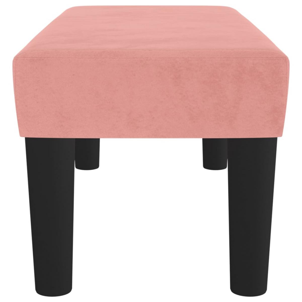Banco de terciopelo rosa 70x30x30 cm