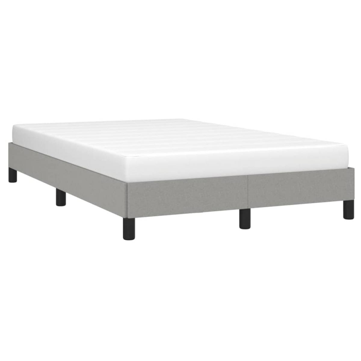 Estructura de cama sin colchón tela gris claro 120x200 cm