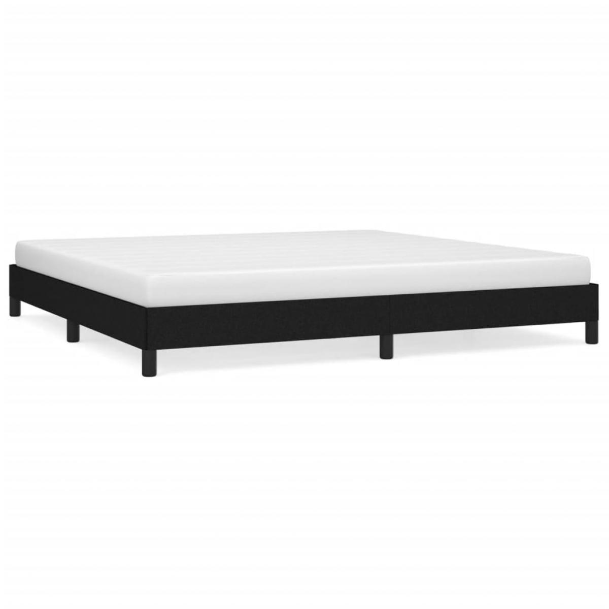 Cama sin colchón tela negro 200x200 cm