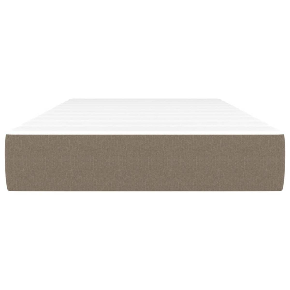 Colchón de muelles ensacados tela gris taupe 90x190x20 cm