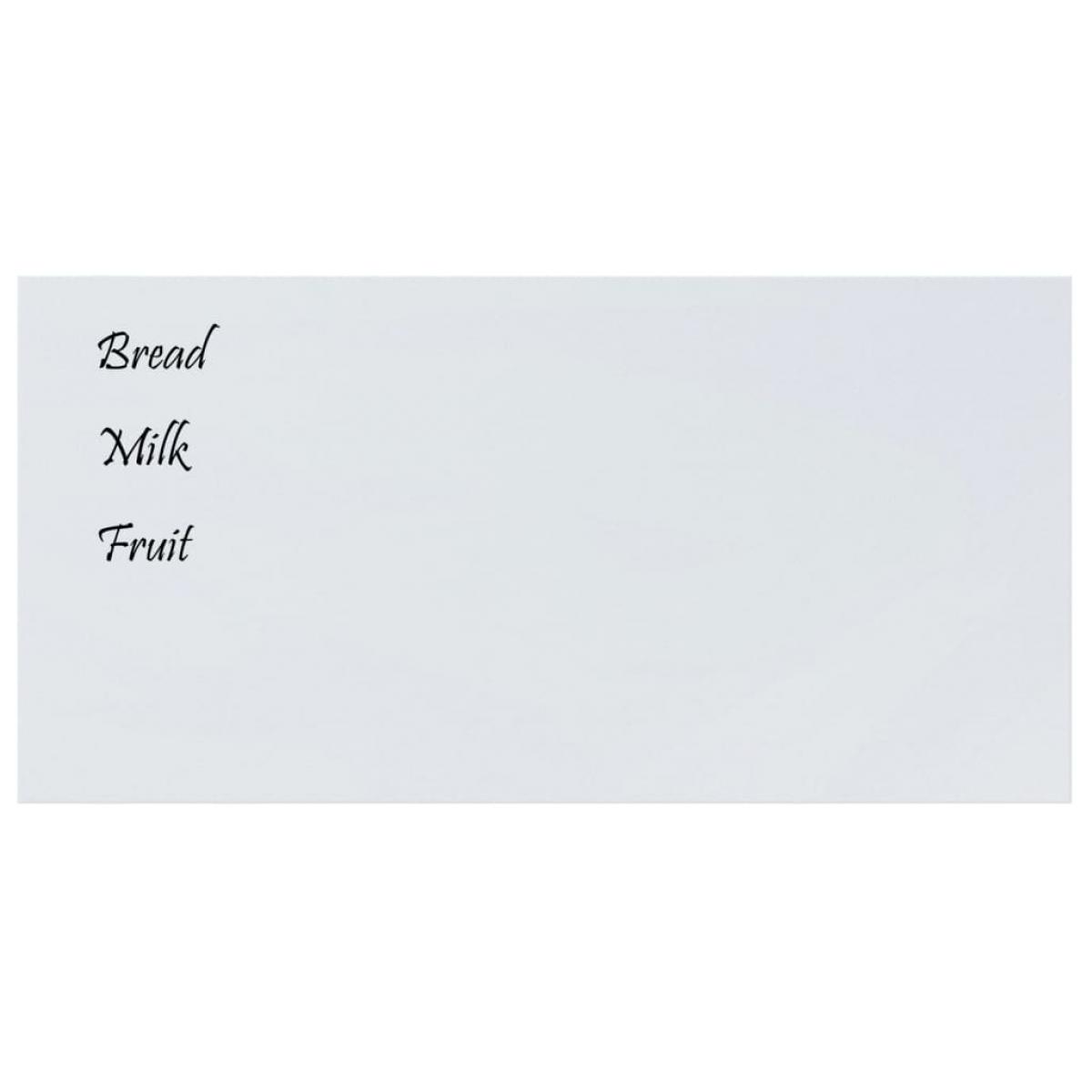 Pizarra magnética de pared vidrio templado blanco 100x50 cm
