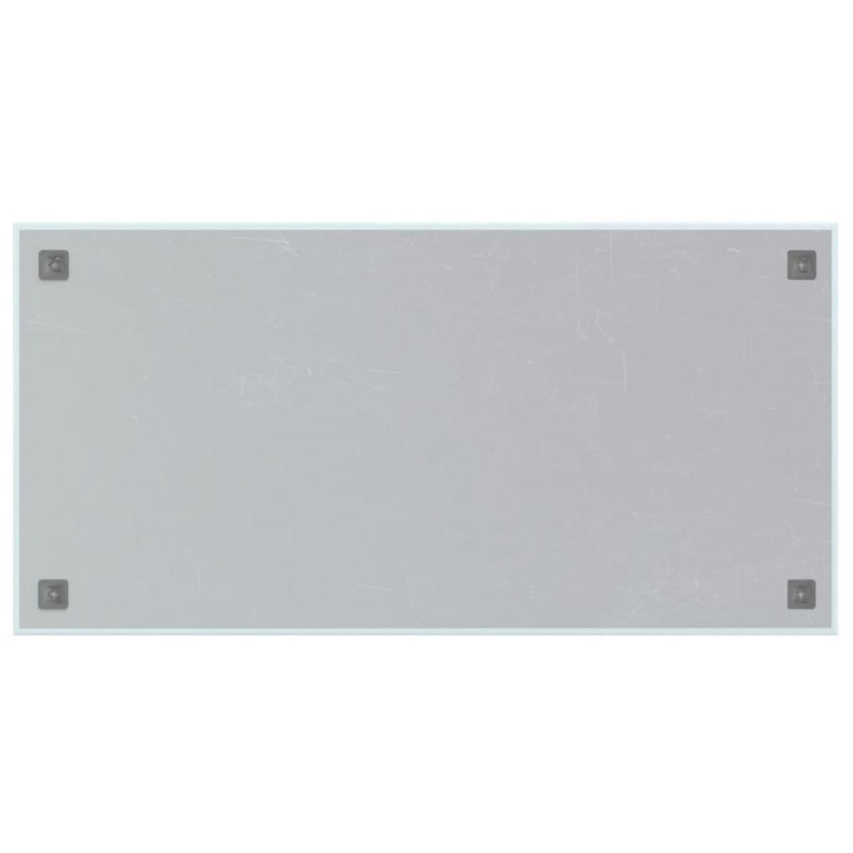 Pizarra magnética de pared vidrio templado blanco 100x50 cm