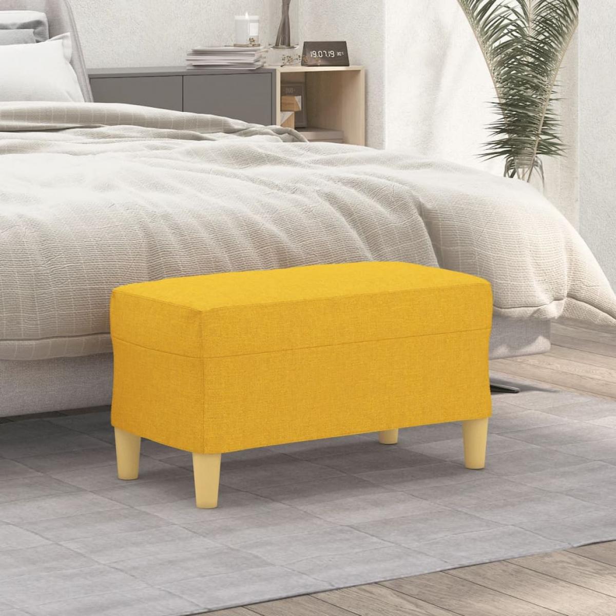 Banco de tela amarillo 70x35x41 cm
