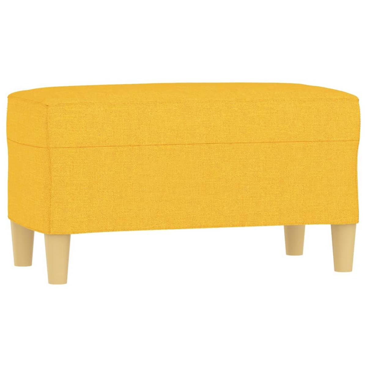 Banco de tela amarillo 70x35x41 cm