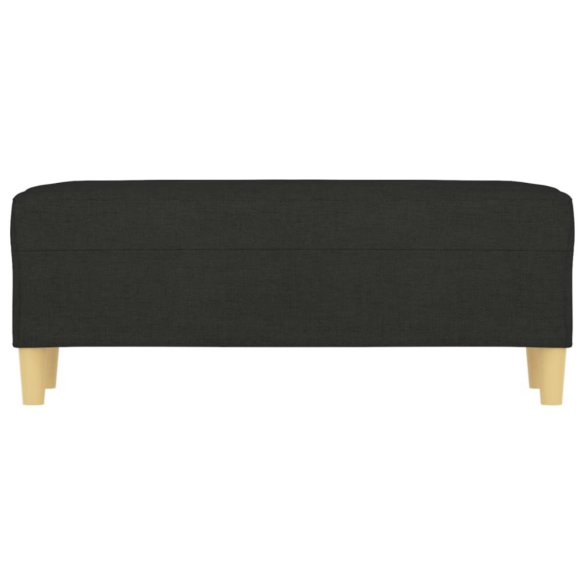 Banco de tela negro 100x35x41 cm