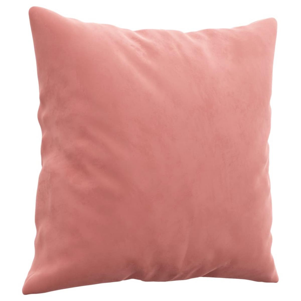 Cojines decorativos 2 uds terciopelo rosa 40x40 cm