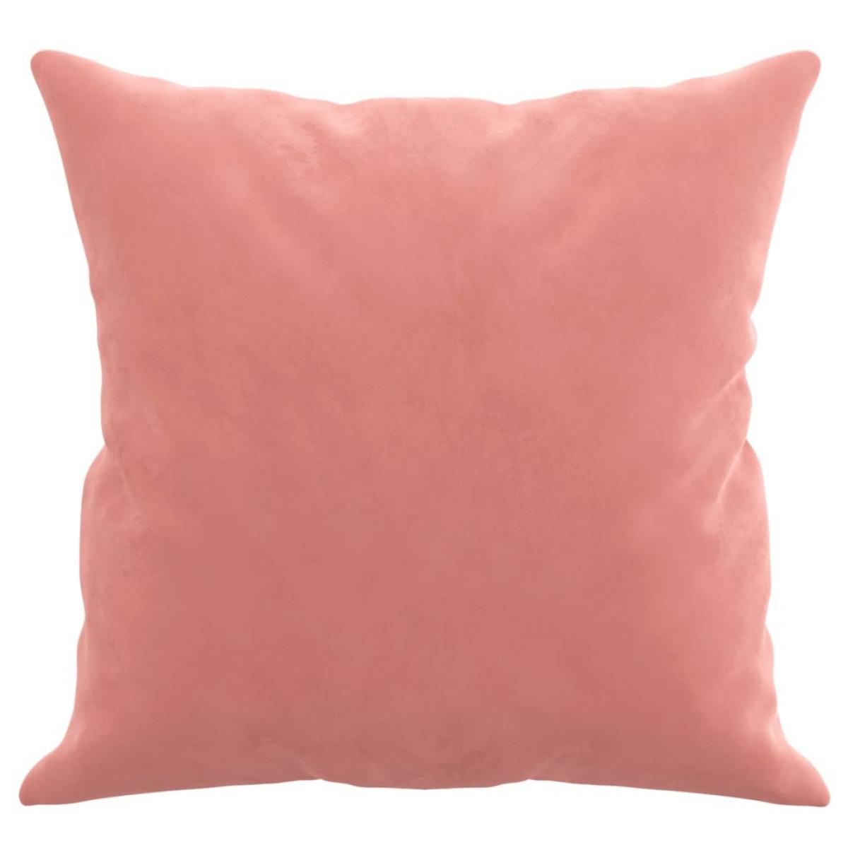Cojines decorativos 2 uds terciopelo rosa 40x40 cm