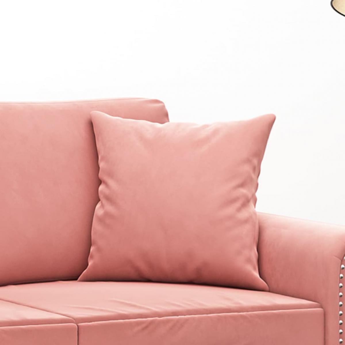 Cojines decorativos 2 uds terciopelo rosa 40x40 cm