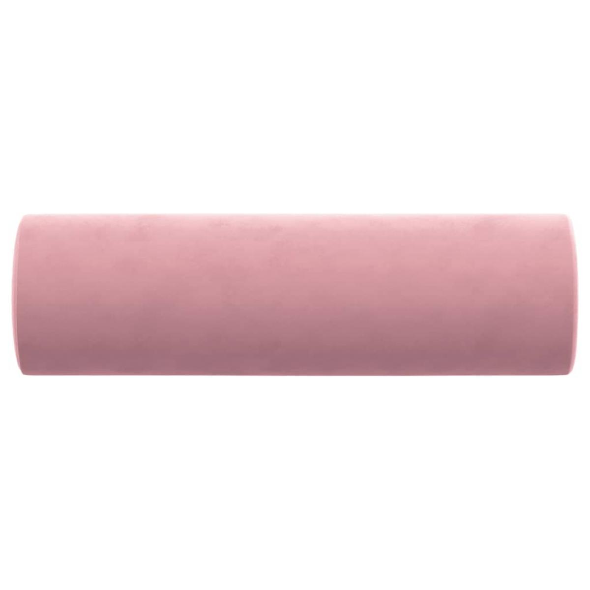 Cojines decorativos 2 uds terciopelo rosa 15x50 cm