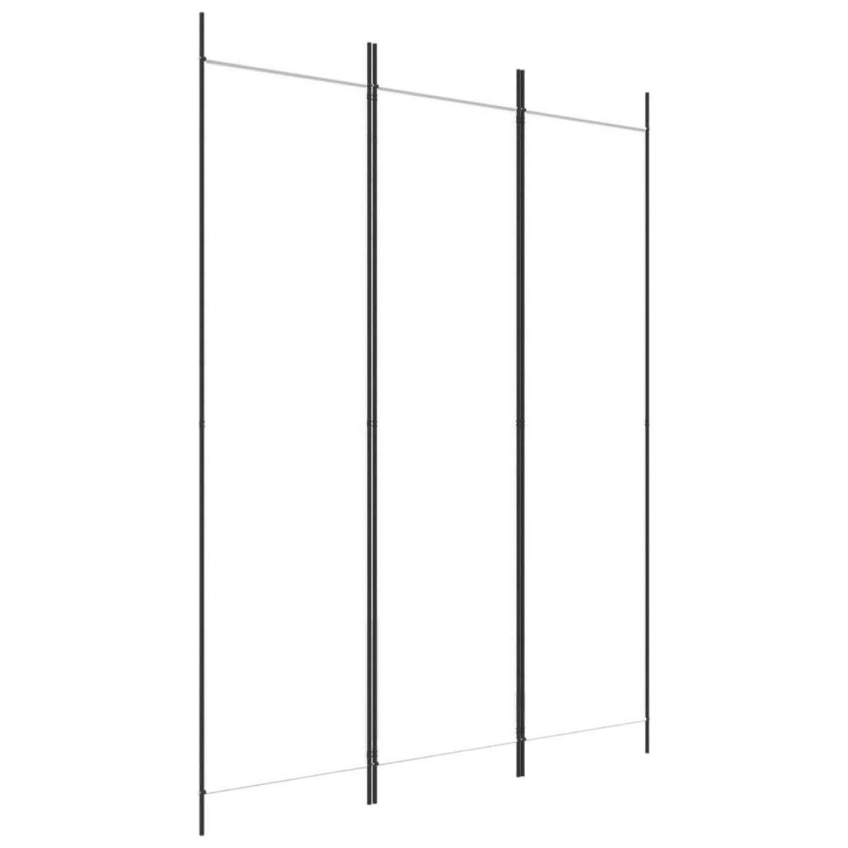 Biombo divisor de 3 paneles de tela blanco 150x200 cm