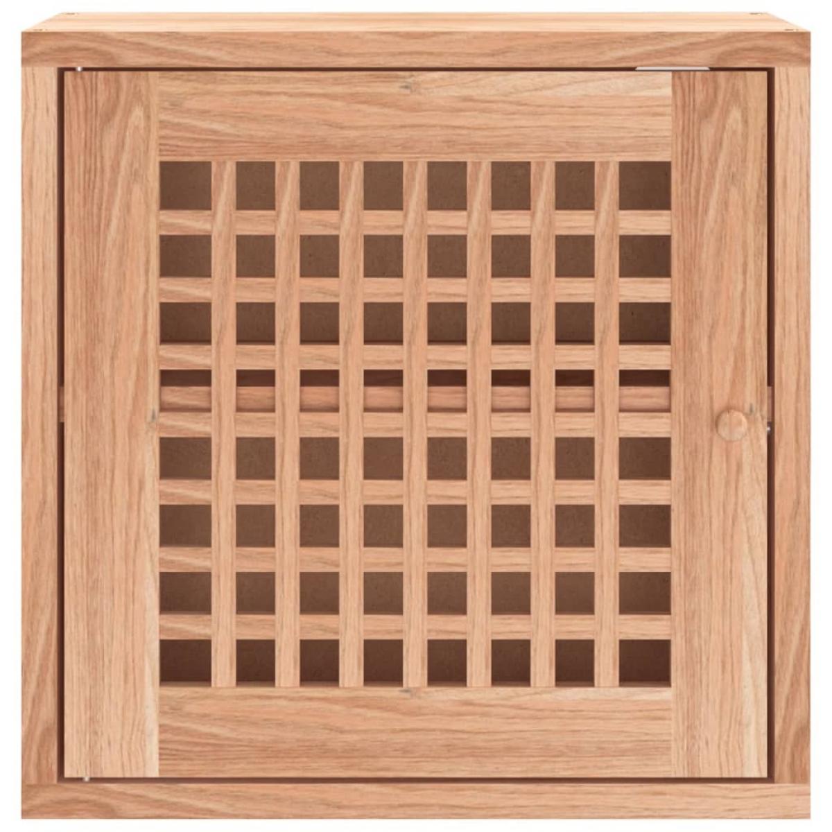 Mueble de pared madera maciza nogal 42x18x42 cm