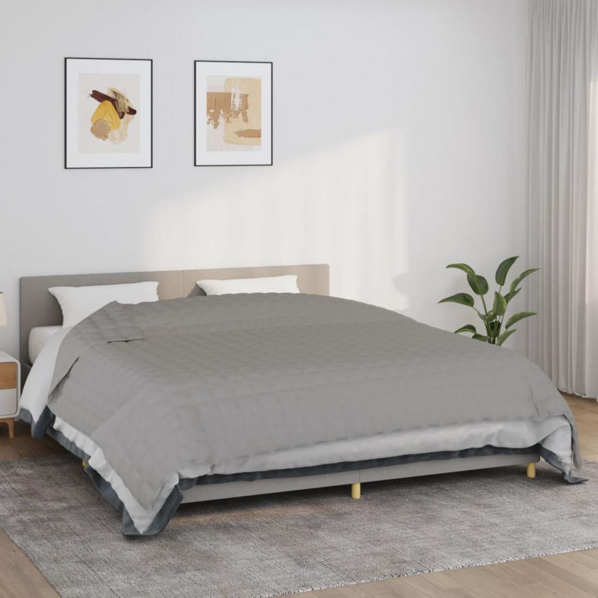 Manta con peso tela gris 220x260 cm 15 kg