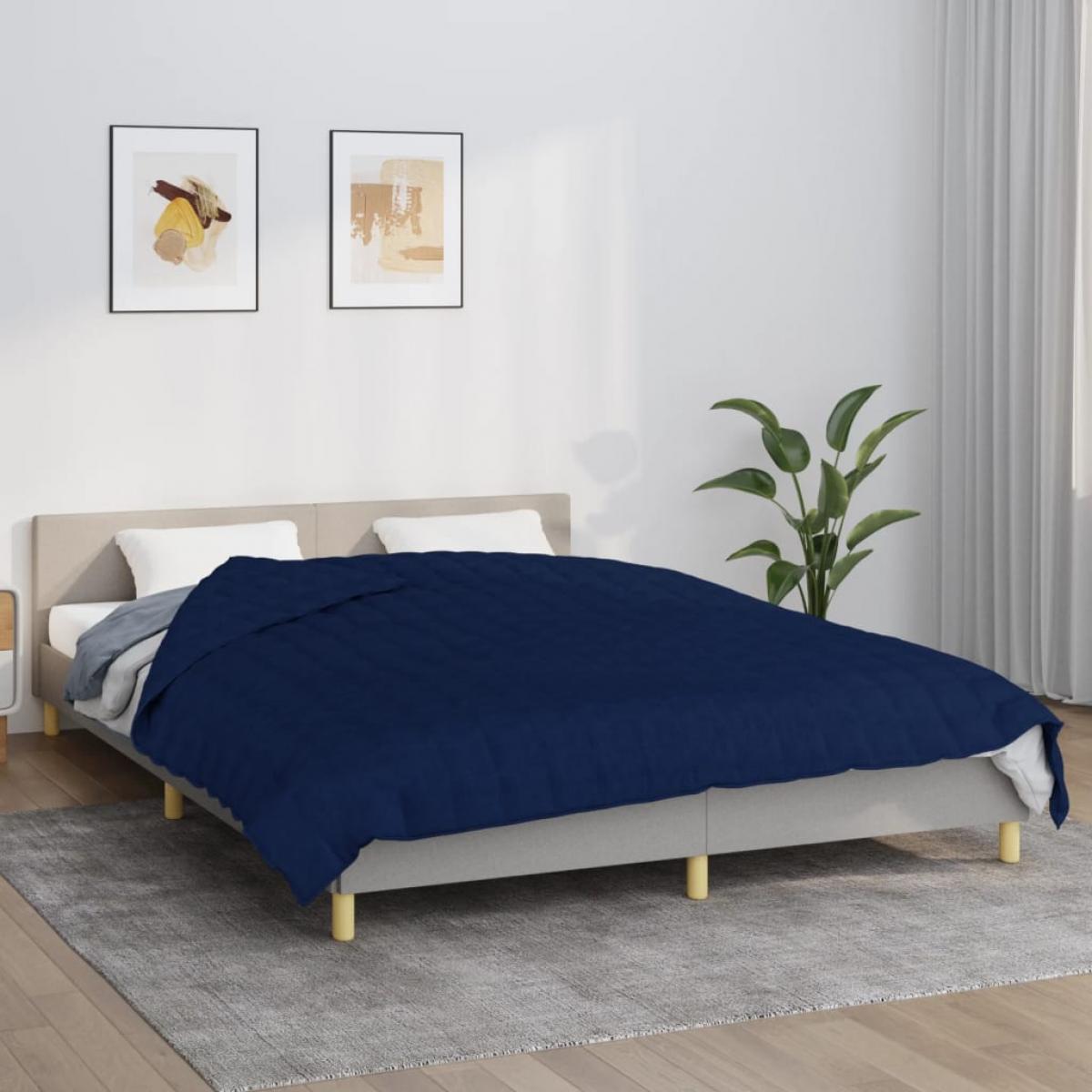 Manta con peso tela azul 220x235 cm 11 kg