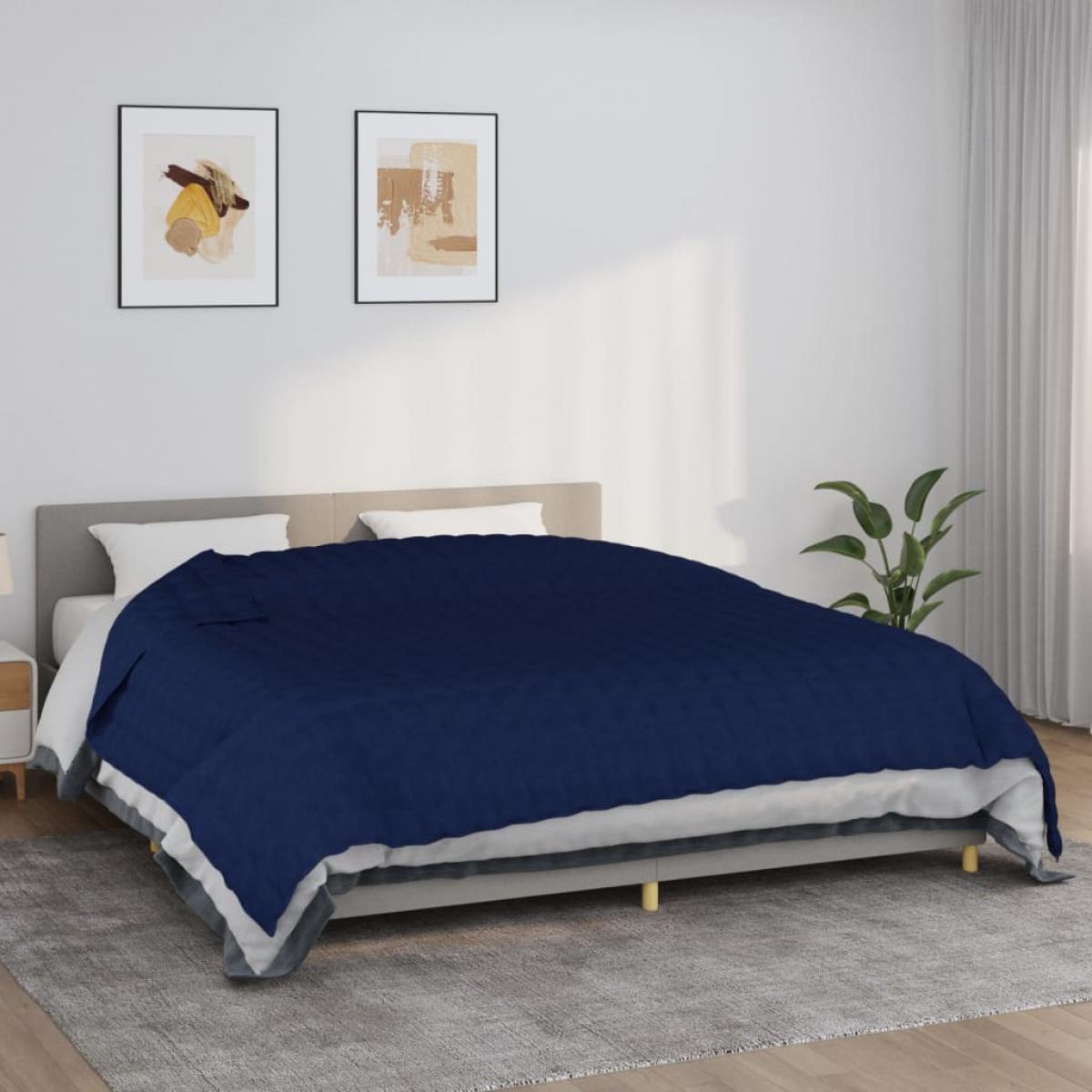 Manta con peso tela azul 235x290 cm 11 kg