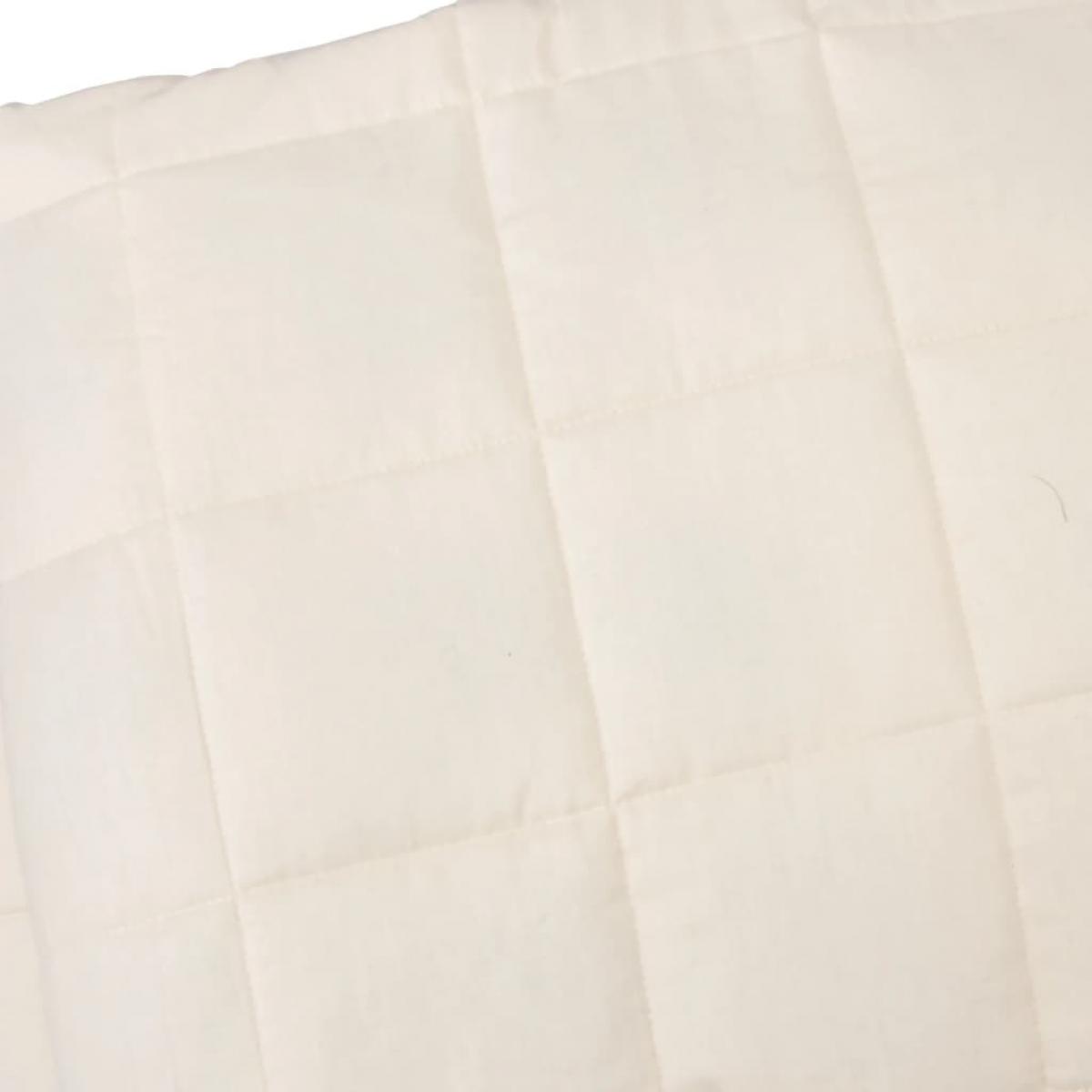 Manta con peso tela color crema claro 155x220 cm 11 kg