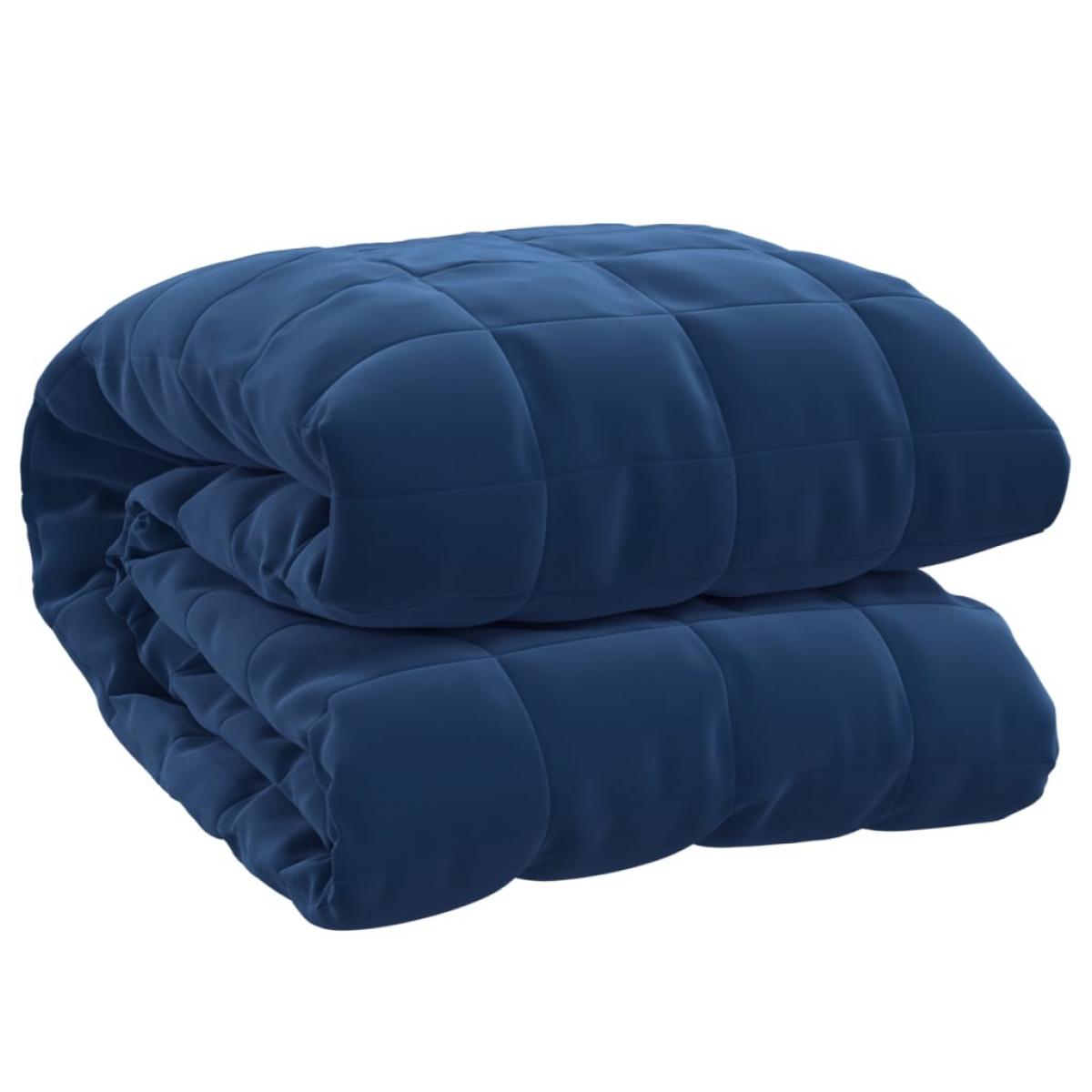Manta con peso tela azul 200x225 cm 13 kg