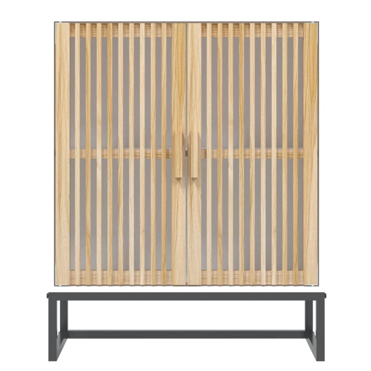 Aparador de madera contrachapada blanco 60x30x75 cm