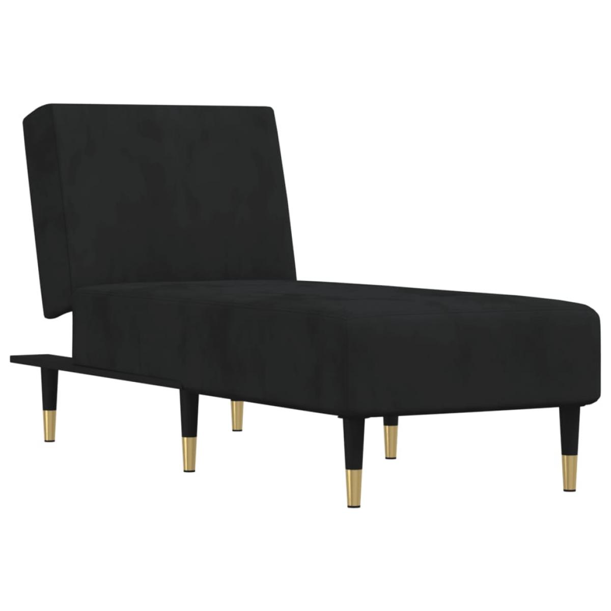 Sofá diván de terciopelo negro
