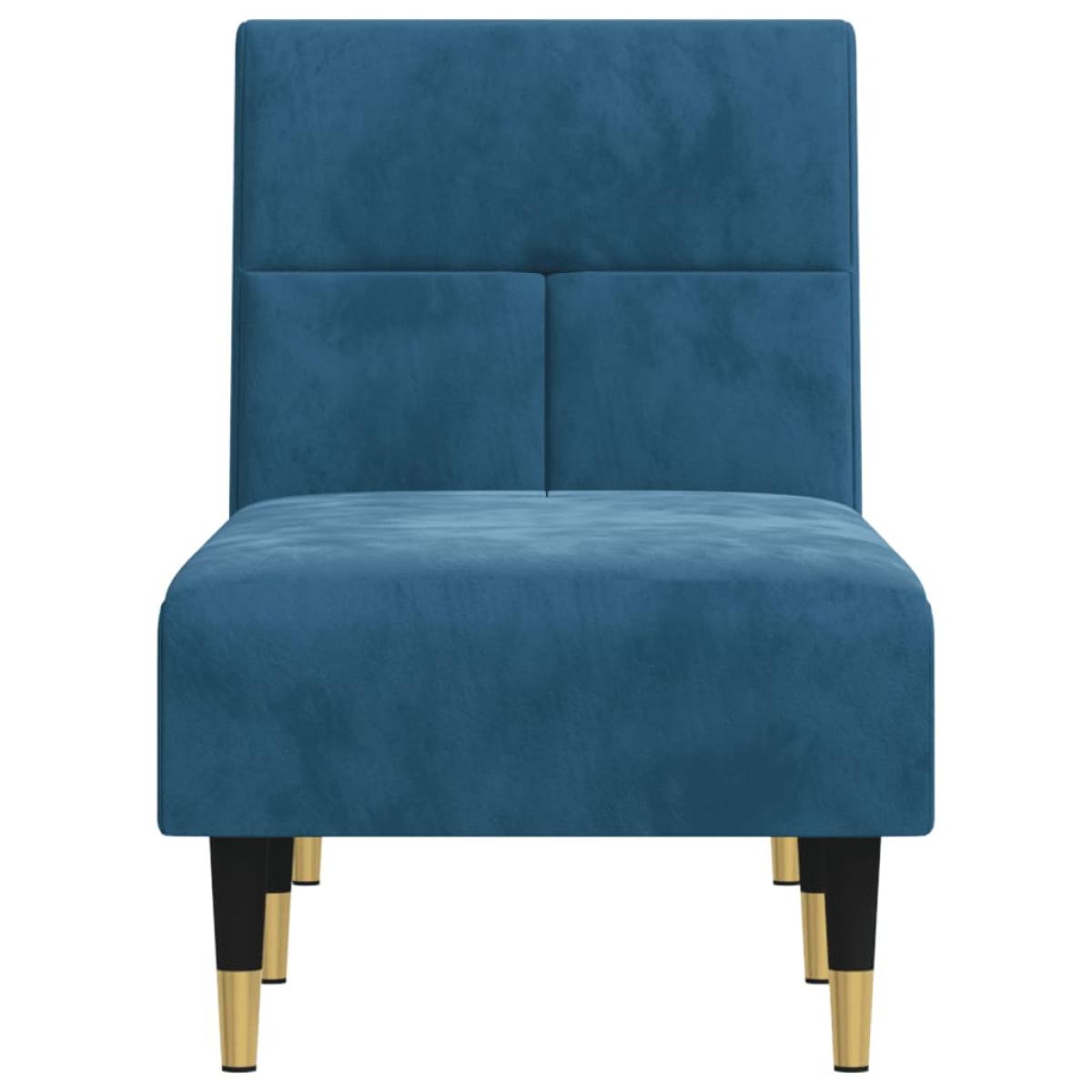 Sofá diván de terciopelo azul