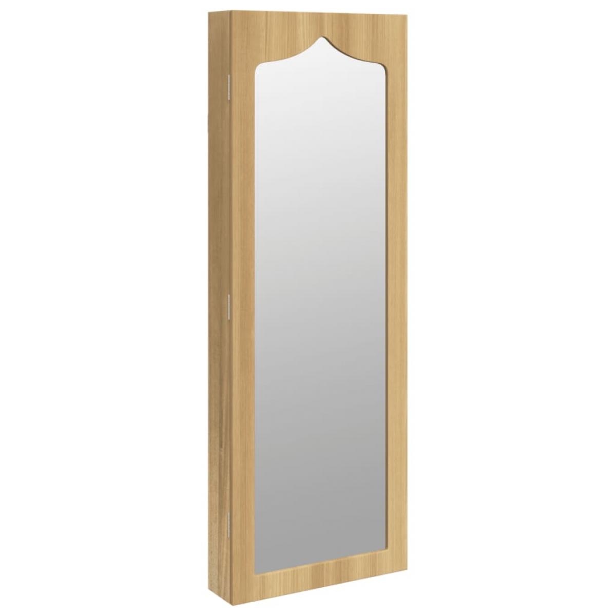 Espejo con joyero de pared 37,5x10x106 cm