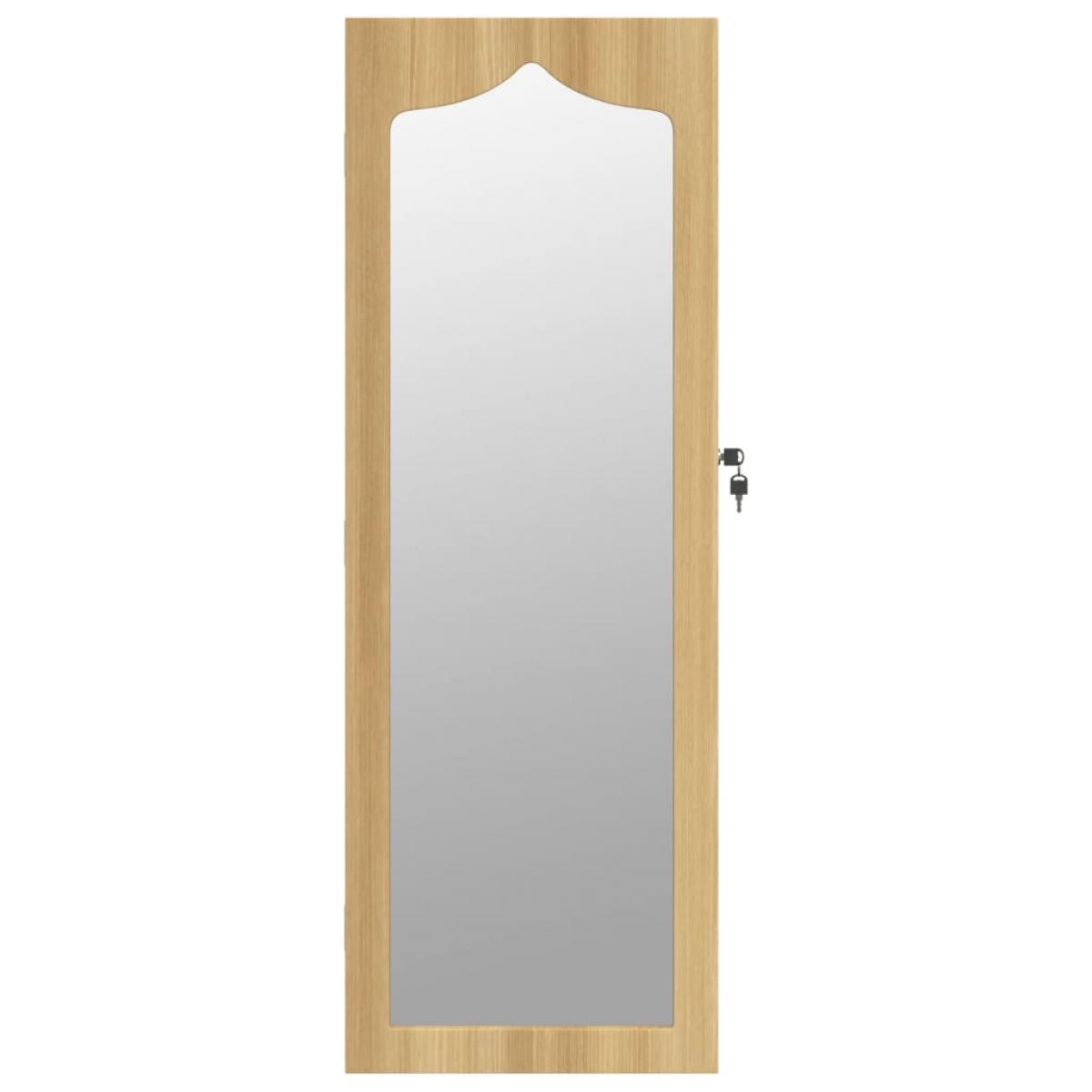 Espejo con joyero de pared 37,5x10x106 cm