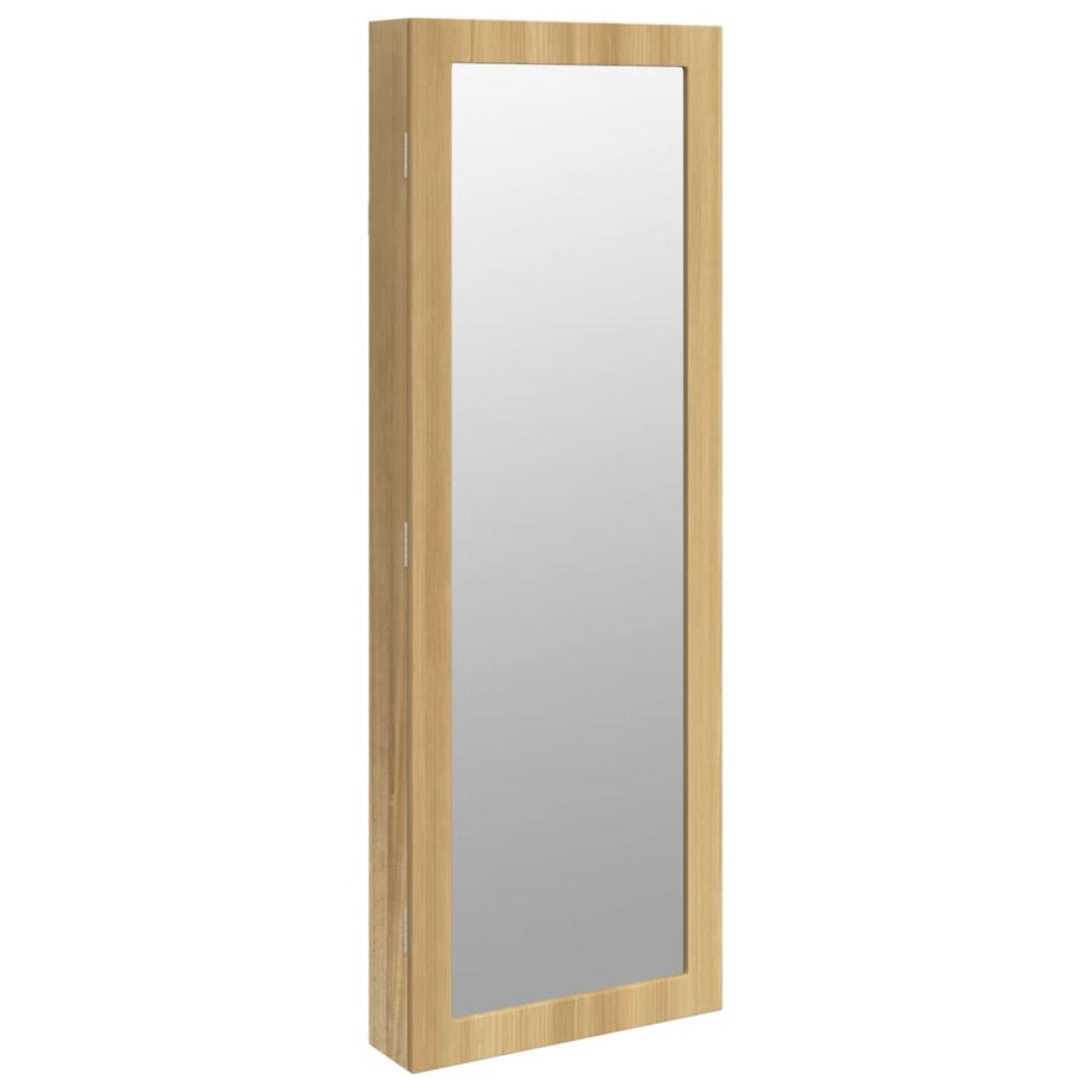 Espejo con joyero y luces LED para pared
