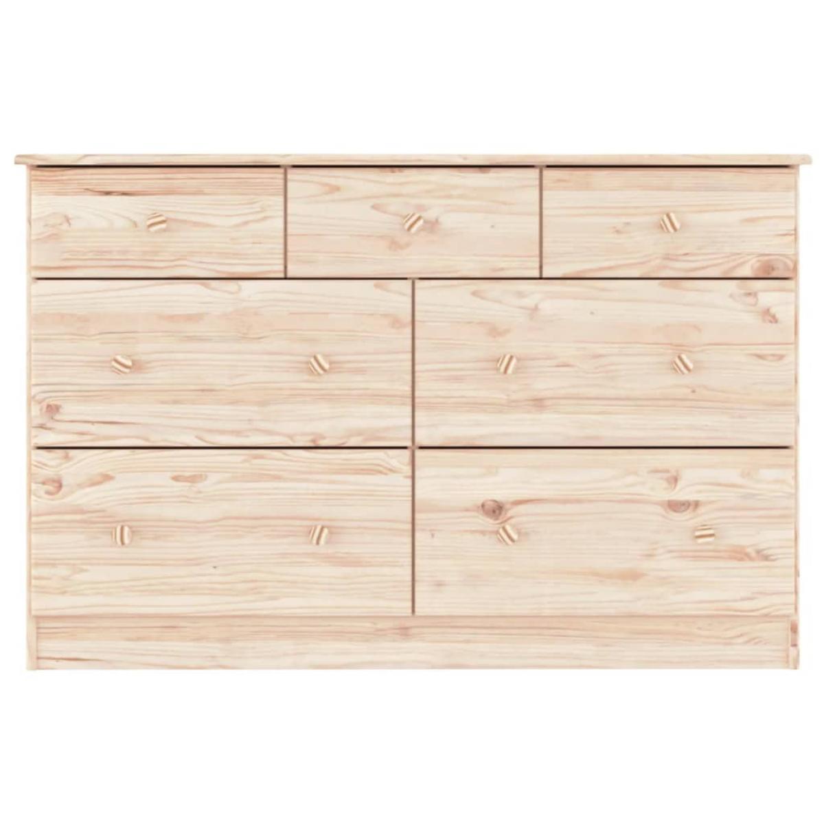 Cómoda cajonera ALTA madera maciza pino 112x35x73 cm
