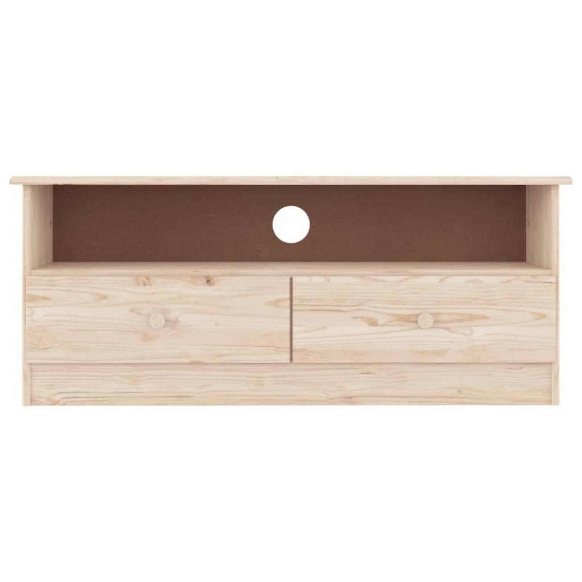 Mueble de TV con cajones ALTA madera maciza pino 100x35x41 cm