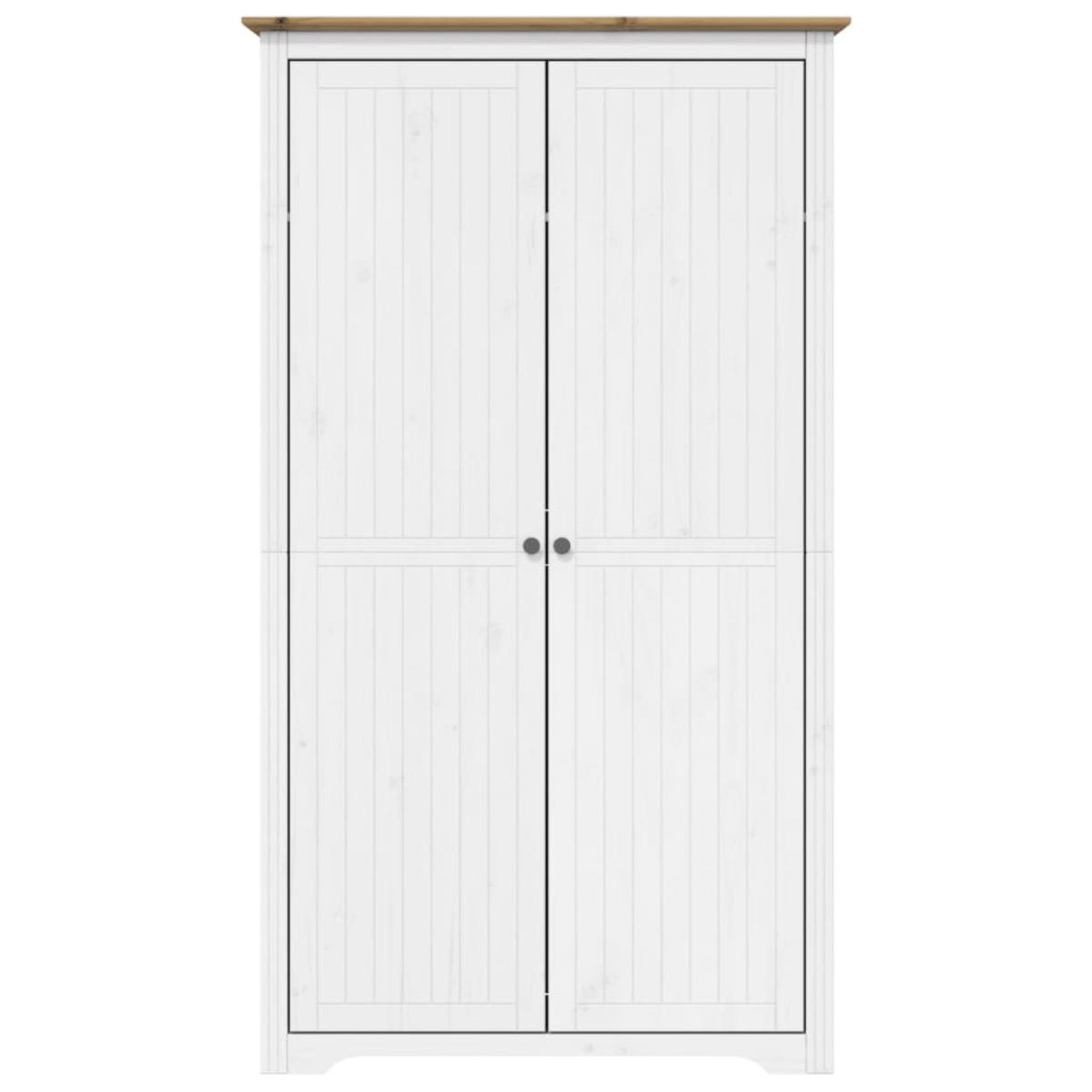 Armario BODO madera maciza de pino blanco marrón 99x53,5x173 cm