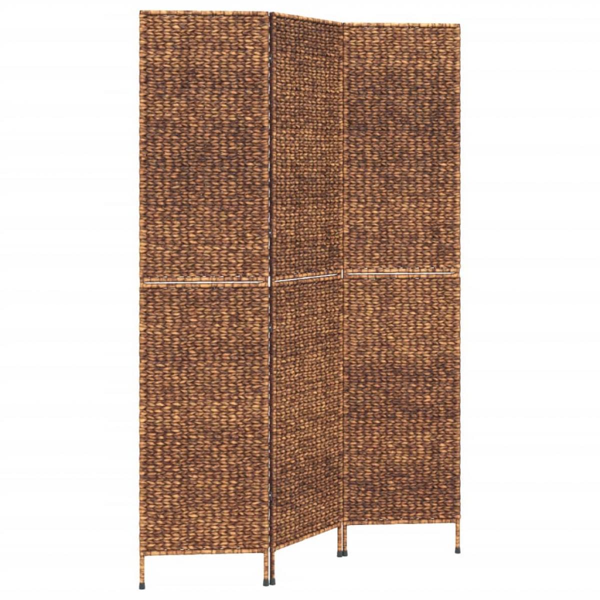 Biombo de 3 paneles jacinto de agua marrón 122x180 cm