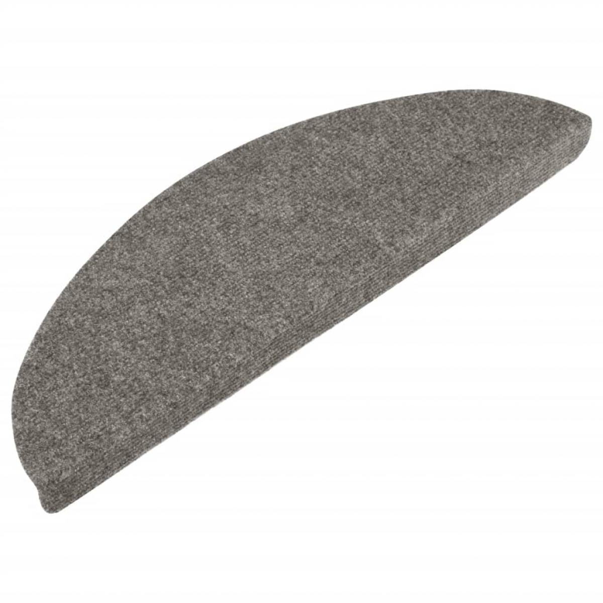 Alfombrilla autoadhesiva de escalera 10 uds gris 56x17x3 cm