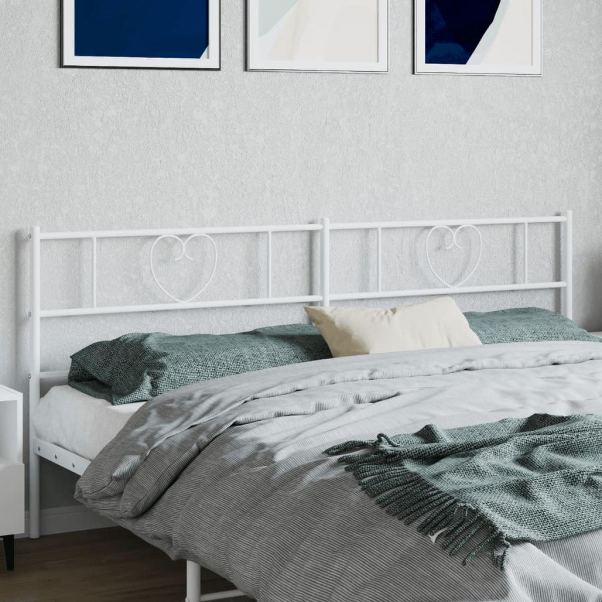 Cabecero de metal blanco 200 cm