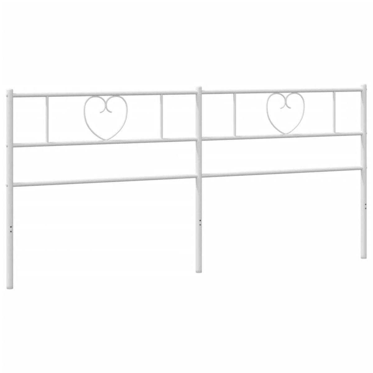 Cabecero de metal blanco 200 cm