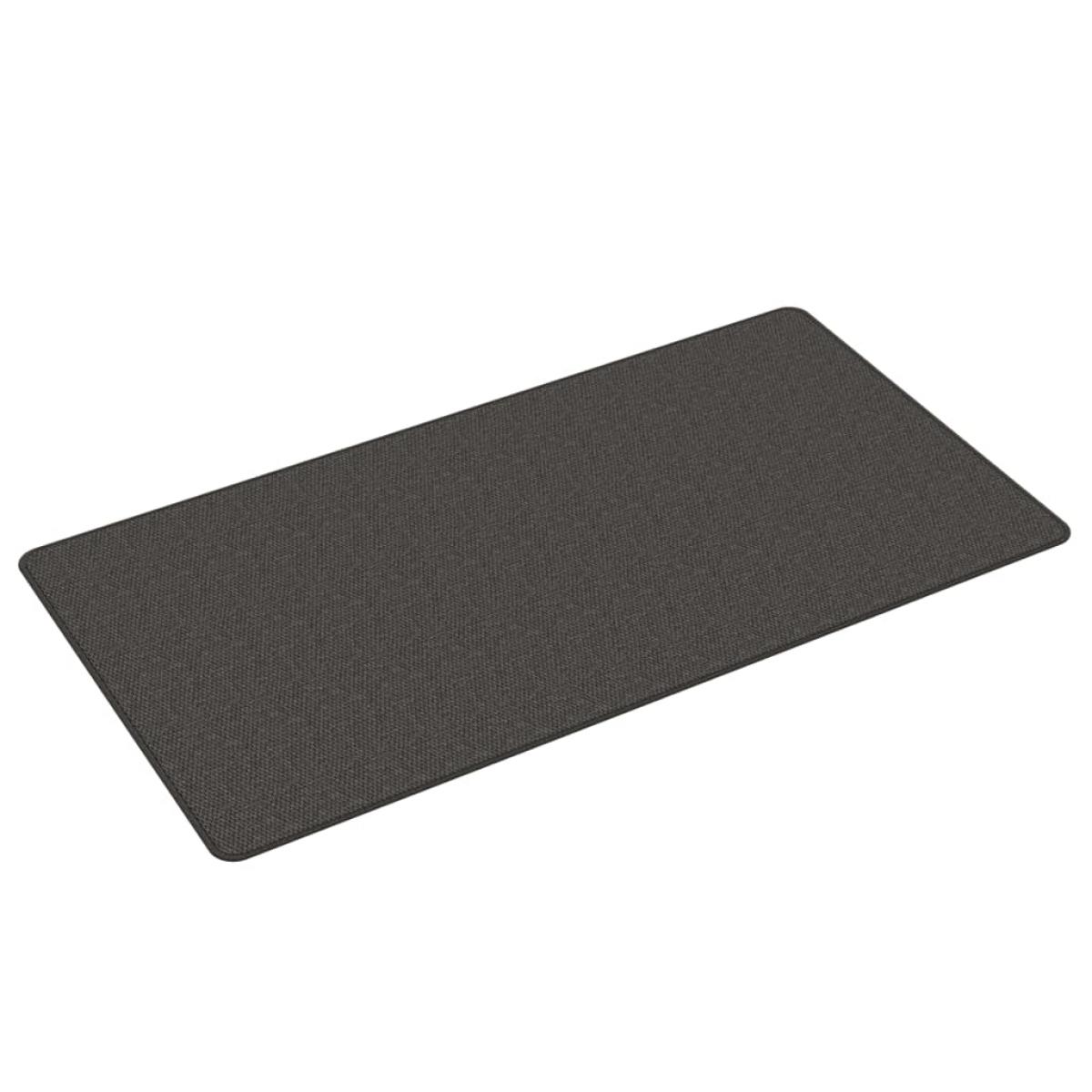 Alfombra de pasillo con aspecto sisal gris antracita 80x150 cm