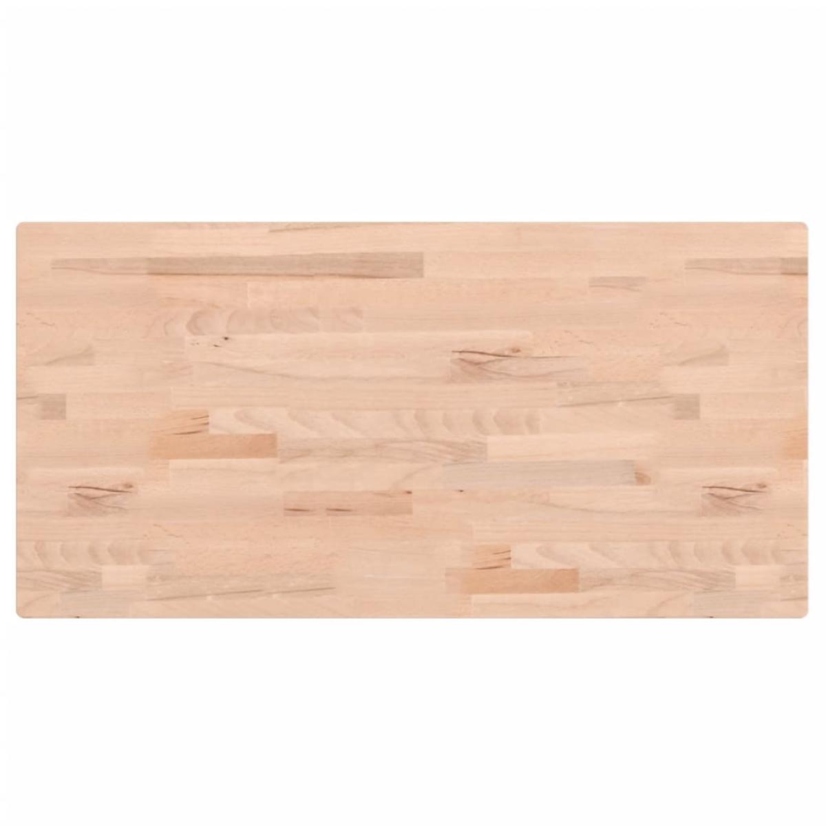 Encimera de baño madera maciza de haya 80x40x1,5 cm