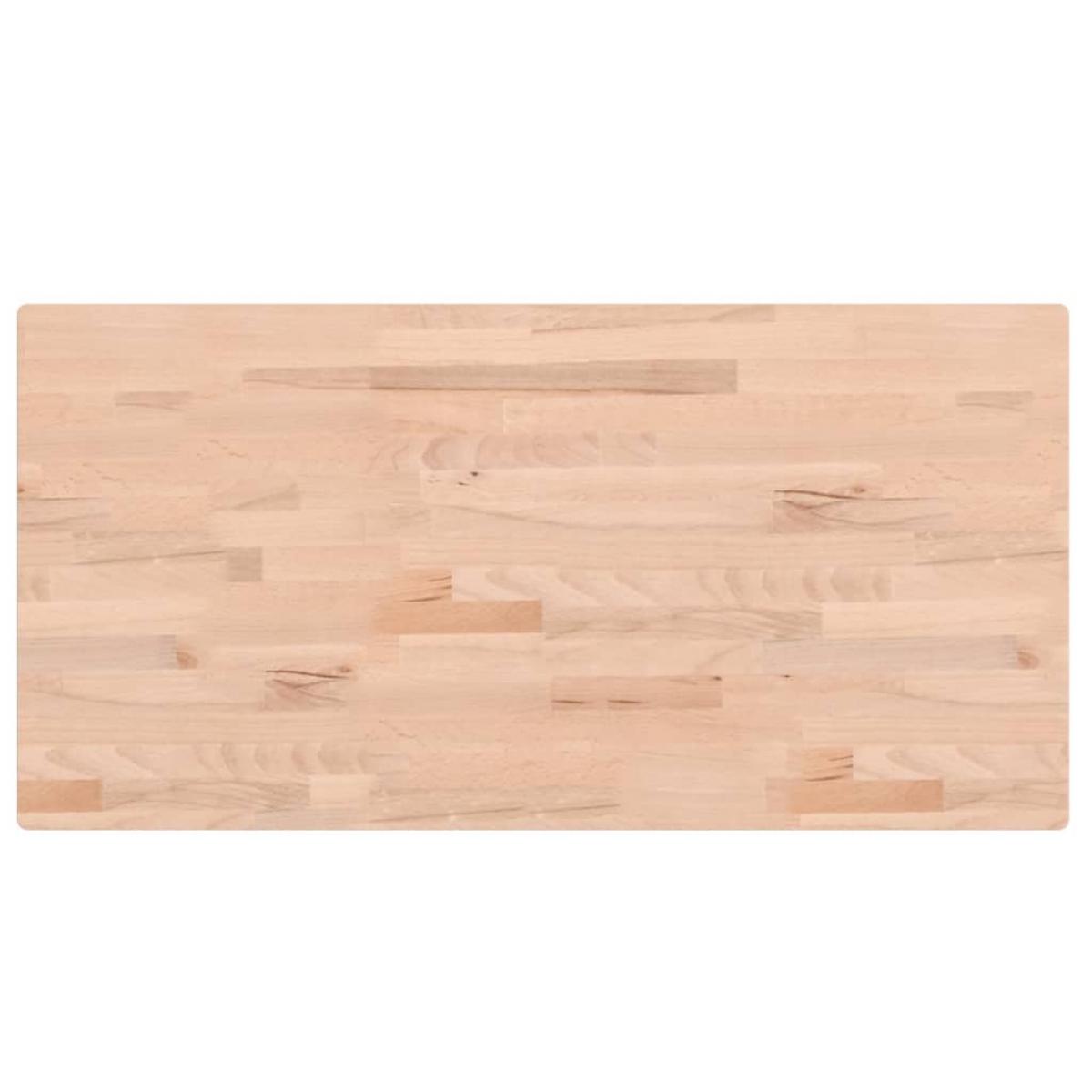 Encimera de baño madera maciza de haya 100x50x4 cm