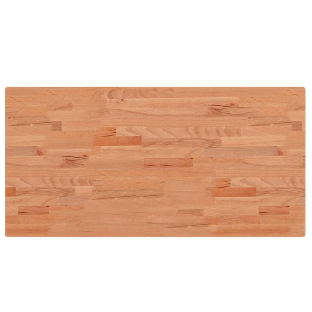 Encimera de baño madera maciza de haya 100x50x2,5 cm