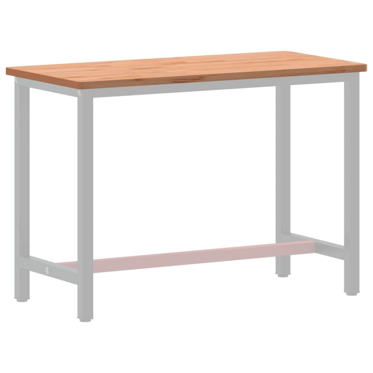 Tablero de escritorio madera maciza de haya 115x55x2,5 cm