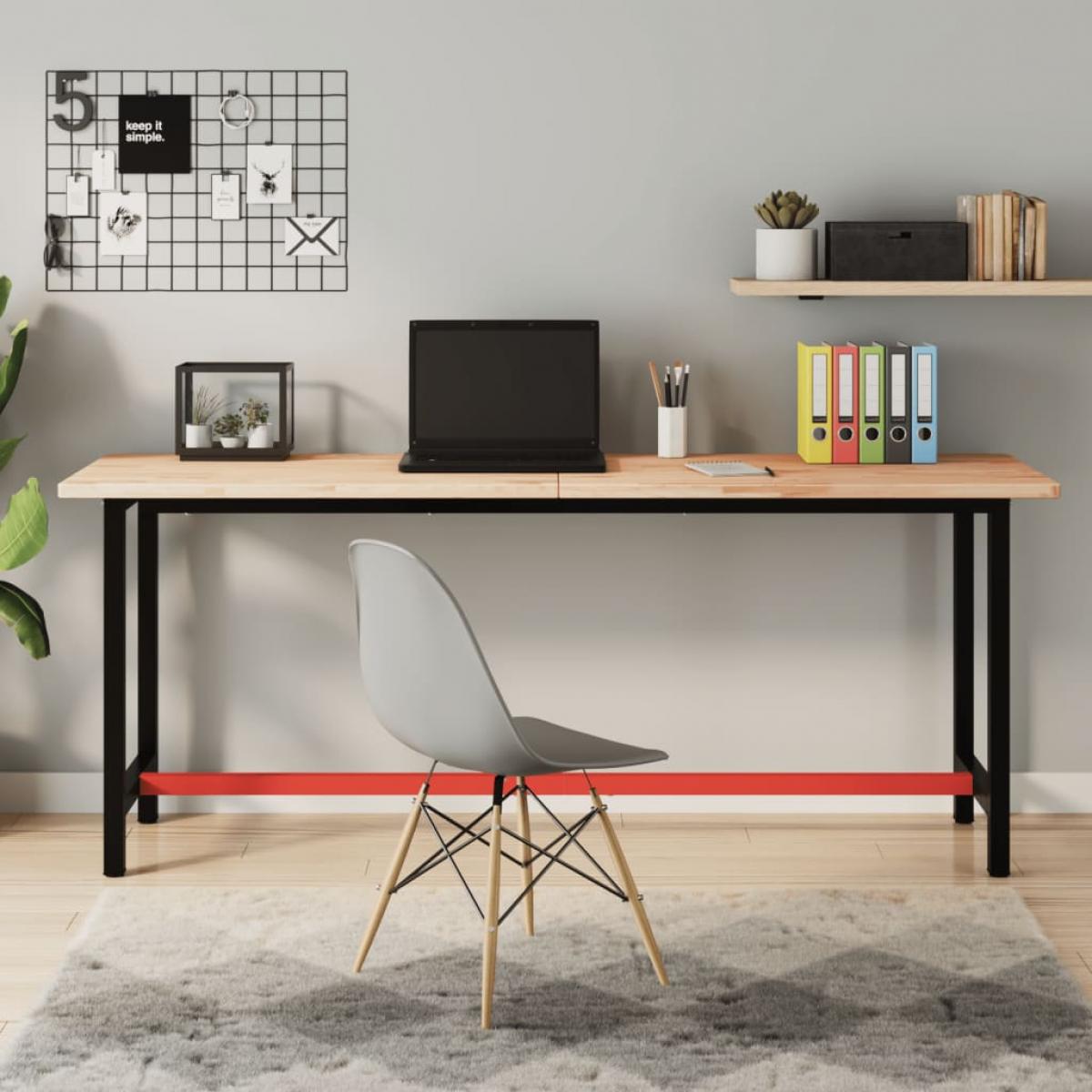 Tablero de escritorio madera maciza de haya 180x55x2,5 cm