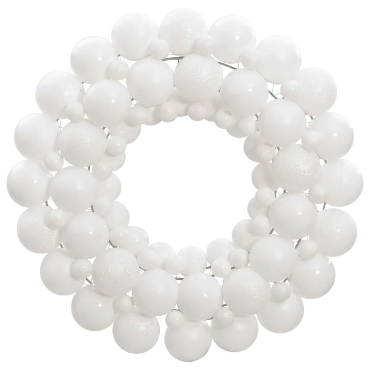 Corona de Navidad poliestireno blanca 45 cm
