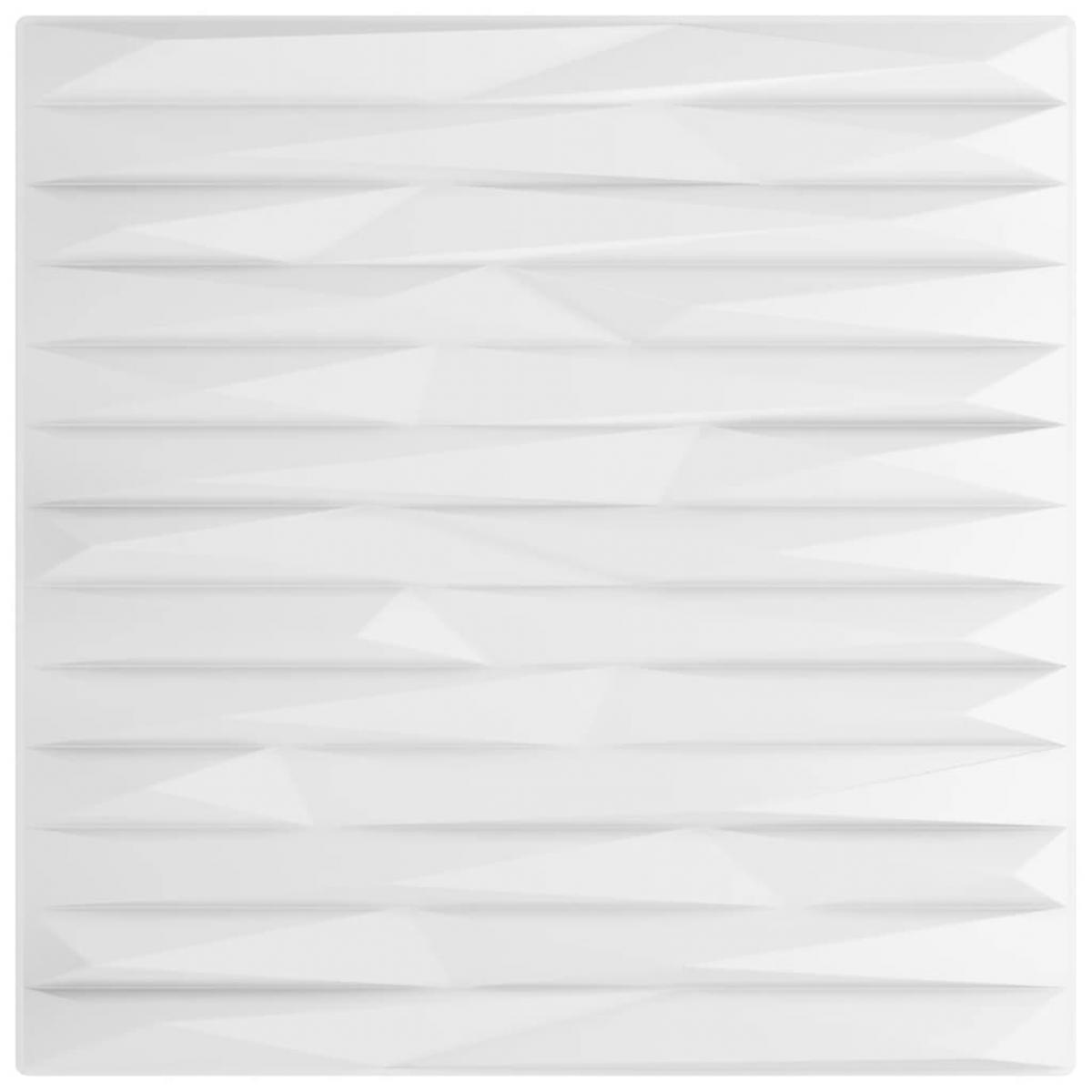 Paneles de pared 48 uds XPS piedra blanco 50x50 cm 12 m²