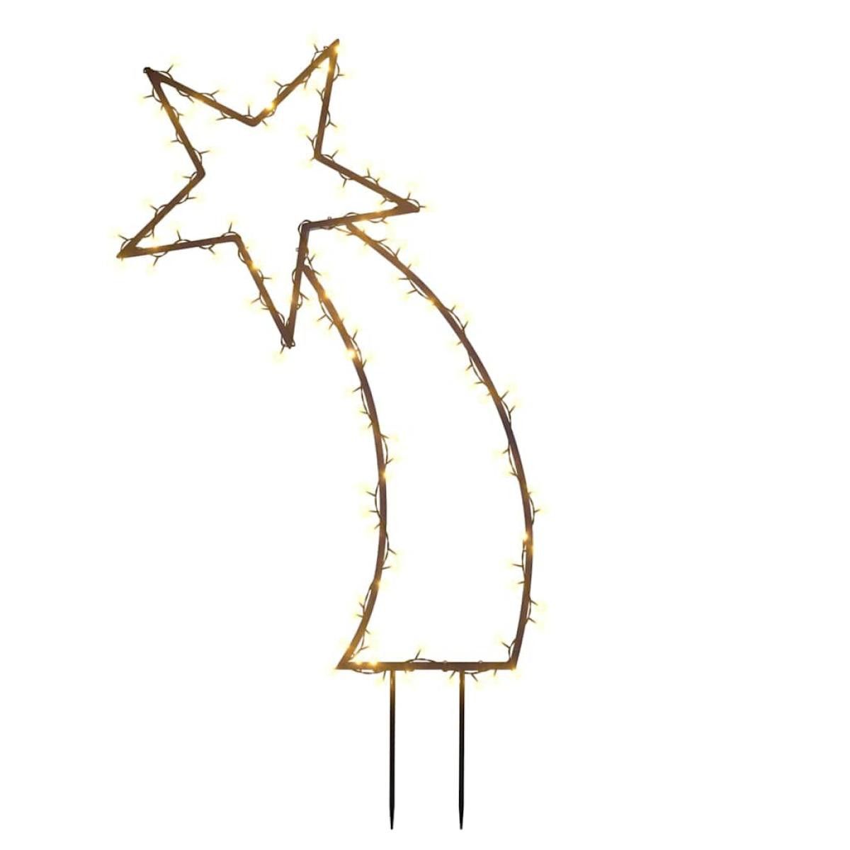 Estrella fugaz de luces Navidad con estacas 115 LED 89 cm